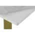 Kép 4/6 - Ebédlőasztal kerámia, fém 160x90x76 cm fehér, arany
