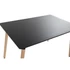 Kép 3/7 - Ebédlőasztal mdf, nyírfa 120x80x74 cm fekete, natúr