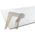 Kép 3/7 - Ebédlőasztal üveg, mdf 160x90x75 cm natúr, átlátszó