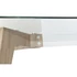 Kép 6/7 - Ebédlőasztal üveg, mdf 160x90x75 cm natúr, átlátszó
