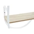 Kép 4/5 - Falióra polccal mdf, fém 25,5x11,5x71 cm fehér, natúr