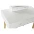 Kép 3/11 - Fésülködő asztal szett mdf, üveg 75x40x129 cm fehér, natúr S/2
