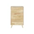 Kép 6/7 - Fiókos szekrény gumifa, mdf 60x30x108 cm natúr