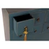 Kép 5/8 - Fiókos szekrény lucfenyő, mdf 63x27x101 cm petrolkék, piros