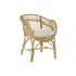 Kép 2/7 - Fotel párnával rattan, pamut 62x65x85 cm natúr, fehér