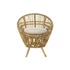 Kép 6/7 - Fotel párnával rattan, pamut 74x67x85 cm natúr, fehér
