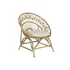 Kép 2/7 - Fotel párnával rattan, pamut 80x66x89 cm barna, fehér