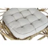 Kép 3/7 - Fotel párnával rattan, pamut 80x66x89 cm barna, fehér