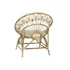 Kép 7/7 - Fotel párnával rattan, pamut 80x66x89 cm barna, fehér
