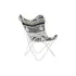 Kép 2/7 - Fotel pillangó pamut, fém 74x65x90 cm fehér