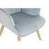 Kép 3/8 - Fotel poliészter, fa 67x75x96 cm égkék, natúr