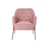 Kép 7/8 - Fotel poliészter, fém 65x73x79,5 cm pink, arany