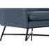 Kép 5/8 - Fotel poliészter, fém 66x62x75 cm kék, fekete