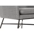 Kép 5/8 - Fotel poliészter, fém 66x62x76,5 cm világosszürke, fekete