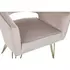 Kép 3/9 - Fotel poliészter, fém 70x65x74 cm halvány rózsaszín, arany
