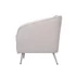 Kép 4/5 - Fotel poliészter, fém 70x68x73 cm szürke, ezüst