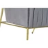 Kép 5/8 - Fotel poliészter, fém 70x75x86 cm szürke, arany