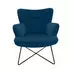 Kép 2/2 - Fotel poliészter, fém 72x78x85 cm kék