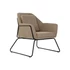 Kép 2/8 - Fotel poliészter, fém 75x76x81 cm bézs, fekete