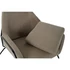 Kép 5/8 - Fotel poliészter, fém 75x76x81 cm bézs, fekete