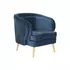 Kép 2/8 - Fotel poliészter, fém 89x91x78 cm kék