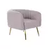 Kép 2/8 - Fotel poliészter, fém, fa, műanyag 81x75x73 cm pink, arany