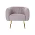 Kép 6/8 - Fotel poliészter, fém, fa, műanyag 81x75x73 cm pink, arany