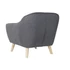 Kép 8/8 - Fotel poliészter, gumifa 83x80x81 cm szürke, natúr