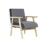 Kép 2/7 - Fotel poliészter, mdf 62x70x76 cm szürke, natúr