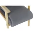 Kép 3/7 - Fotel poliészter, mdf 62x70x76 cm szürke, natúr