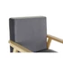 Kép 4/7 - Fotel poliészter, mdf 62x70x76 cm szürke, natúr