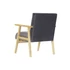 Kép 7/7 - Fotel poliészter, mdf 62x70x76 cm szürke, natúr
