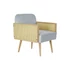 Kép 2/7 - Fotel poliészter, rattan 66x64x79 cm égkék, natúr