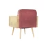 Kép 8/8 - Fotel poliészter, rattan 66x64x79 cm pink, natúr