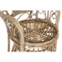Kép 3/7 - Fotel rattan, poliészter 86x51x145 cm barna, fehér