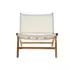 Kép 6/7 - Fotel teakfa, pvc 65x80x68 cm fehér, natúr