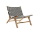 Kép 2/8 - Fotel teakfa, pvc 65x80x68 cm színes