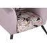 Kép 3/8 - Fotel virágok poliészter, fém 75x71x71 cm pink, fekete