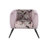 Kép 6/8 - Fotel virágok poliészter, fém 75x71x71 cm pink, fekete