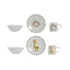 Kép 2/7 - Gyermek étkészlet porcelán 19x19x2 cm színes 2 féle S/3
