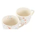 Kép 4/5 - Gyermek étkészlet porcelán, csontporcelán 19x19x2 cm színes, fehér 2 féle S/3