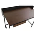 Kép 3/7 - Íróasztal mangófa, fém 103x57x81 cm fekete