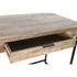 Kép 4/7 - Íróasztal mangófa, fém 150x60x85 cm natúr, fekete