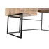 Kép 6/7 - Íróasztal mangófa, fém 150x60x85 cm natúr, fekete