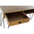 Kép 5/7 - Íróasztal rózsafa, fém 115x55x76 cm natúr, fekete