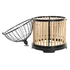 Kép 5/5 - Kalitka szett rattan, fém 38x38x61,6 cm natúr, fekete S/3