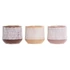 Kép 2/4 - Kaspó égetett agyag 14x14x12,4 cm barna, korall 3 féle
