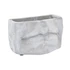 Kép 2/4 - Kaspó száj cement 21x12x12,3 cm szürke