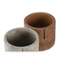 Kép 4/4 - Kaspó szett arc cement 17x17x15 cm barna, szürke 2 féle S/2