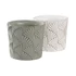 Kép 3/4 - Kaspó szett cement 17x17x15 cm szürke, fehér 2 féle S/2
